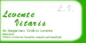 levente vitaris business card